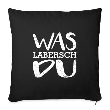 lustiger Spruch - Sofakissenbezug 45 x 45 cm - Schwarz - Vorne