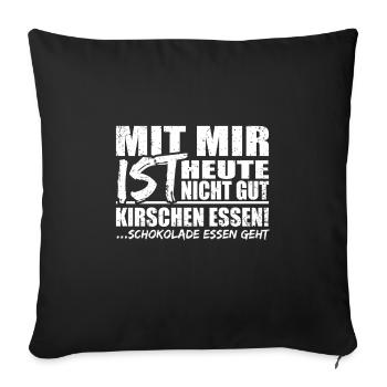 lustiger Spruch - Sofakissenbezug 45 x 45 cm - Schwarz - Vorne