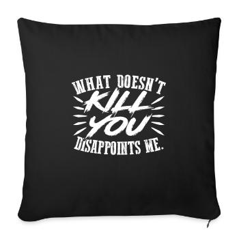 énonciation drôle - Housse de coussin décorative 45 x 45 cm - noir - Devant