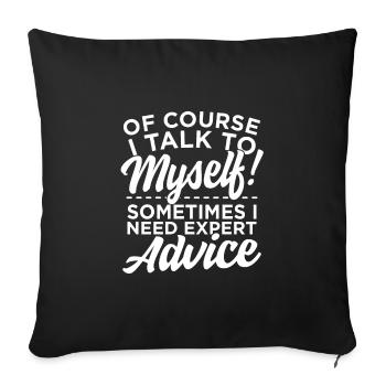 lustiger Spruch - Sofakissenbezug 45 x 45 cm - Schwarz - Vorne