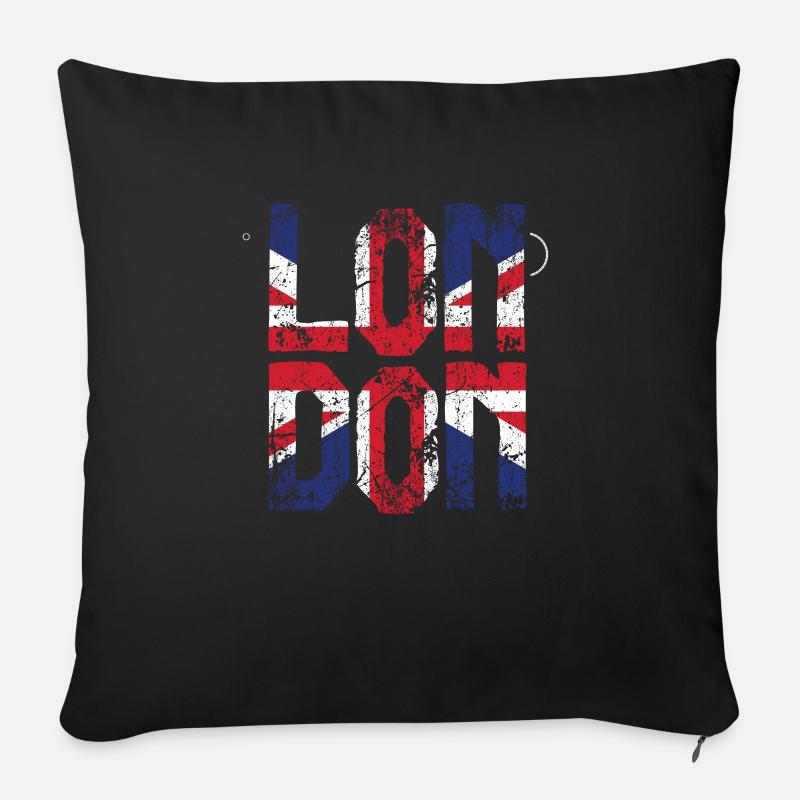 London - Sofakissenbezug 45 x 45 cm - Schwarz