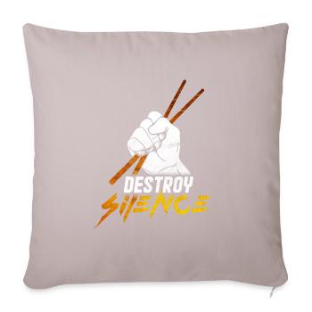 Drums - Sofa pillowcase 17,3'' x 17,3'' (45 x 45 cm) - light taupe - Front