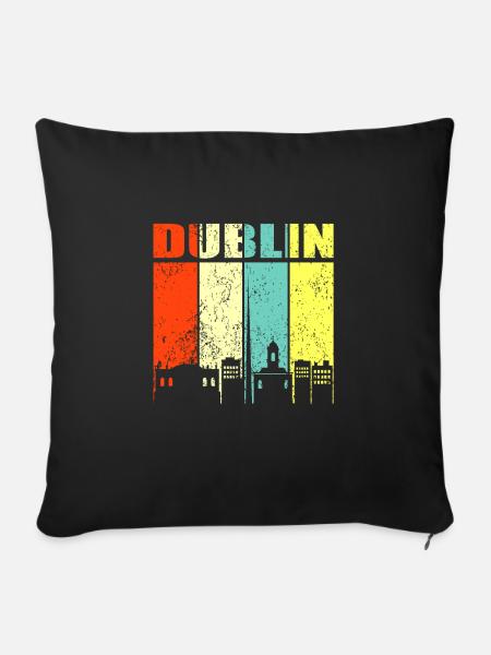 Dublin - Sofakissenbezug 45 x 45 cm - Schwarz