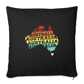 Australia - Sofa pillowcase 17,3'' x 17,3'' (45 x 45 cm) - black - Front