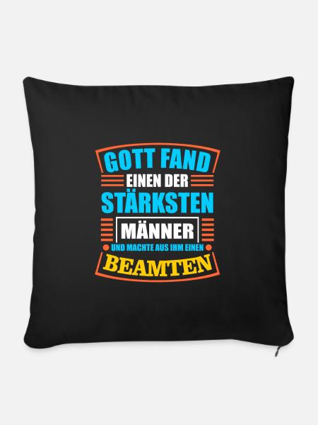 Beamter - Sofakissenbezug 45 x 45 cm - Schwarz