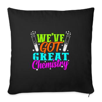 Chemie - Sofakissenbezug 45 x 45 cm - Schwarz - Vorne