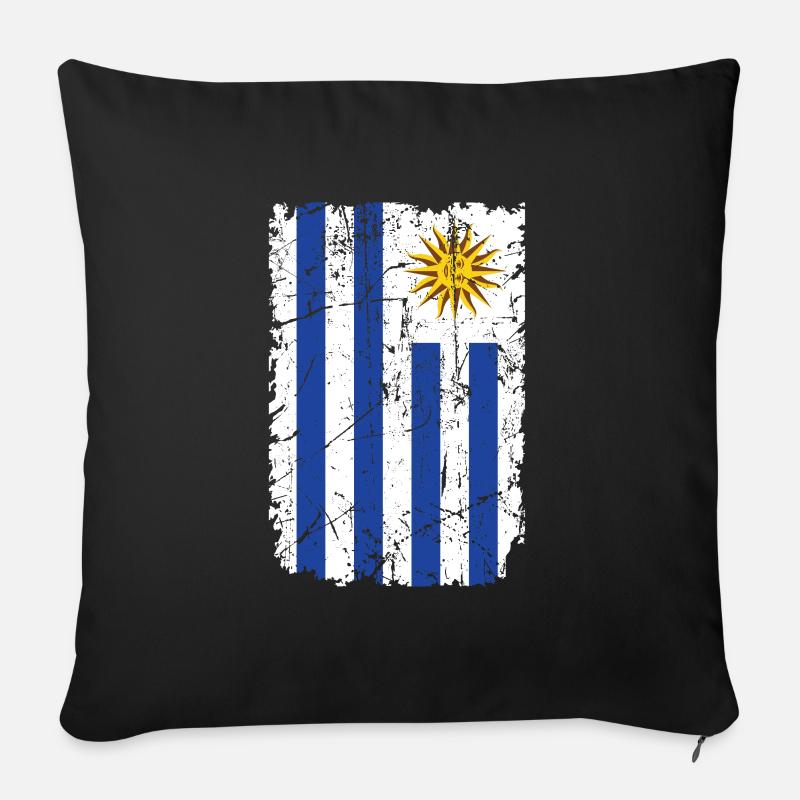 Uruguay - Sofakissenbezug 45 x 45 cm - Schwarz