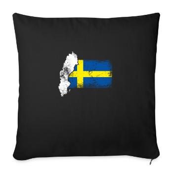 Schweden - Sofakissenbezug 45 x 45 cm - Schwarz - Vorne