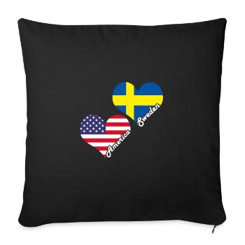 Schweden - Sofakissenbezug 45 x 45 cm - Schwarz - Vorne
