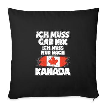 Kanada - Sofakissenbezug 45 x 45 cm - Schwarz - Vorne