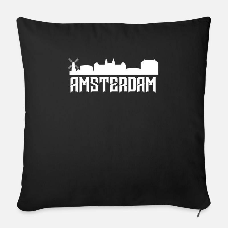 Amsterdam - Sofakissenbezug 45 x 45 cm - Schwarz