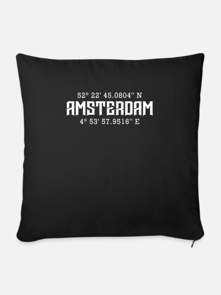 Amsterdam - Sofakissenbezug 45 x 45 cm - Schwarz