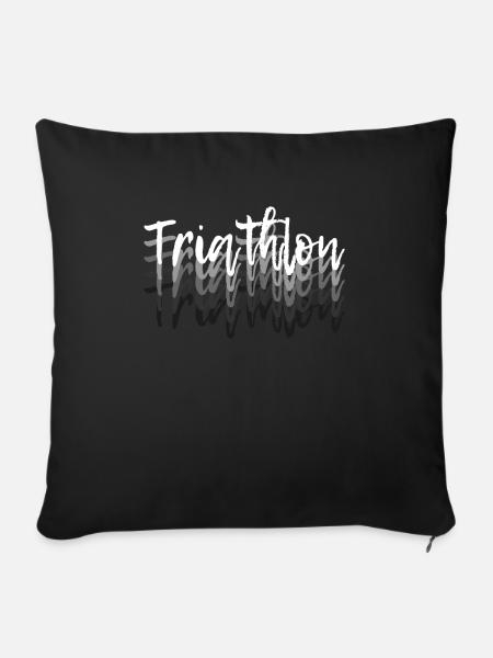 Triathlon - Sofakissenbezug 45 x 45 cm - Schwarz