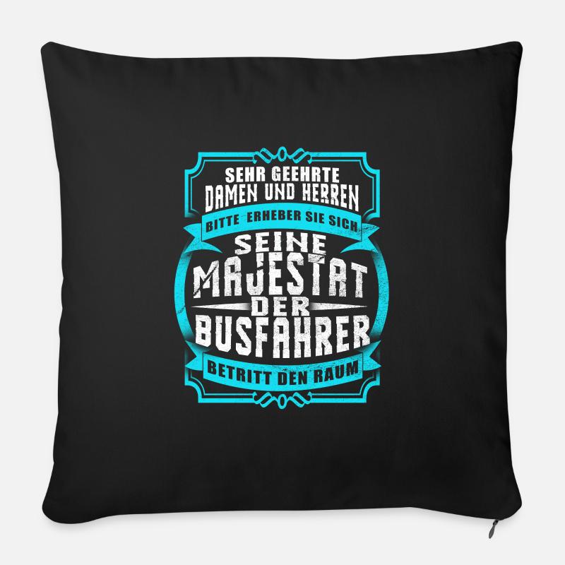 Busfahrer - Sofakissenbezug 45 x 45 cm - Schwarz