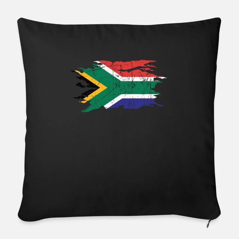 Südafrika - Sofakissenbezug 45 x 45 cm - Schwarz