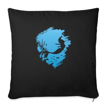 Mermaid - Sofa pillowcase 17,3'' x 17,3'' (45 x 45 cm) - black - Front