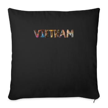 Vietnam - Sofakissenbezug 45 x 45 cm - Schwarz - Vorne