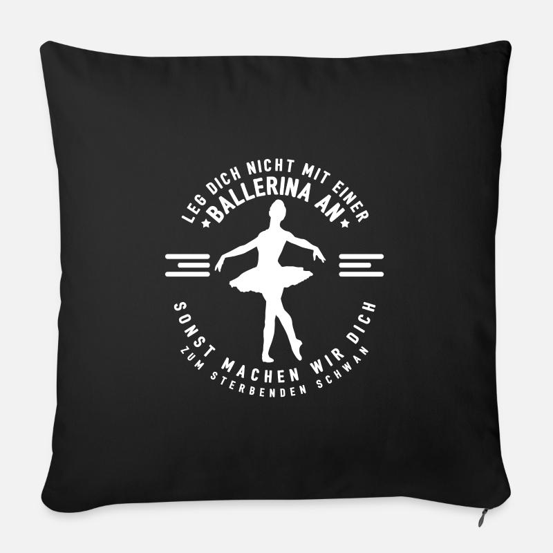 Ballett - Sofakissenbezug 45 x 45 cm - Schwarz