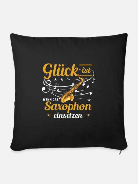 Saxophone - Sofakissenbezug 45 x 45 cm - Schwarz