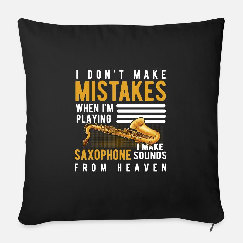 Saxophone - Sofakissenbezug 45 x 45 cm - Schwarz