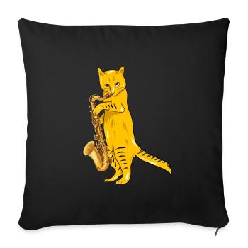 Saxophone - Sofakissenbezug 45 x 45 cm - Schwarz - Vorne