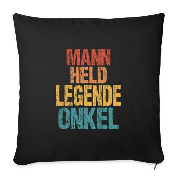 Onkel - Sofakissenbezug 45 x 45 cm - Schwarz - Vorne