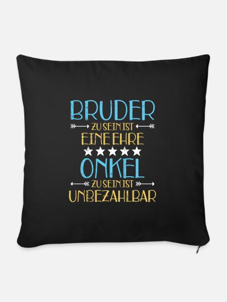 Onkel - Sofakissenbezug 45 x 45 cm - Schwarz