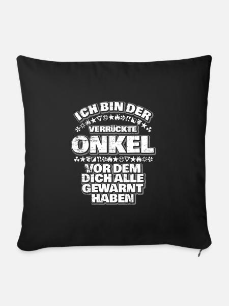 Onkel - Sofakissenbezug 45 x 45 cm - Schwarz