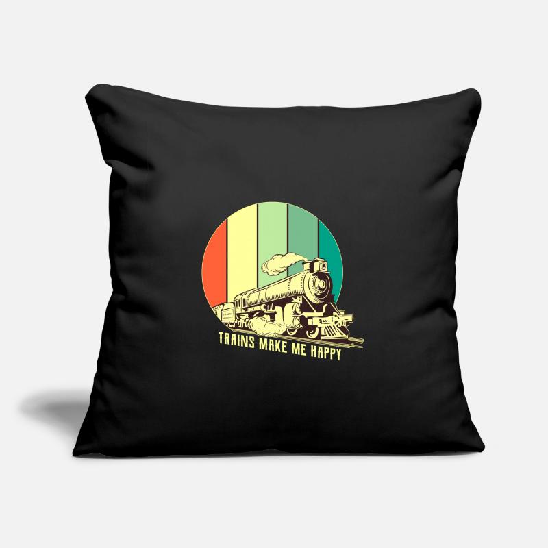 Train trains train modèle Housse de coussin décorative 45 x 45 cm