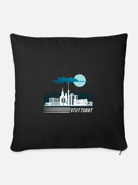 Stuttgart - Sofakissenbezug 45 x 45 cm - Schwarz