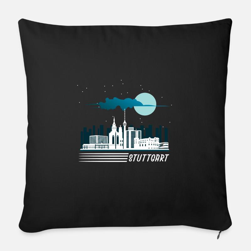 Stuttgart - Sofakissenbezug 45 x 45 cm - Schwarz