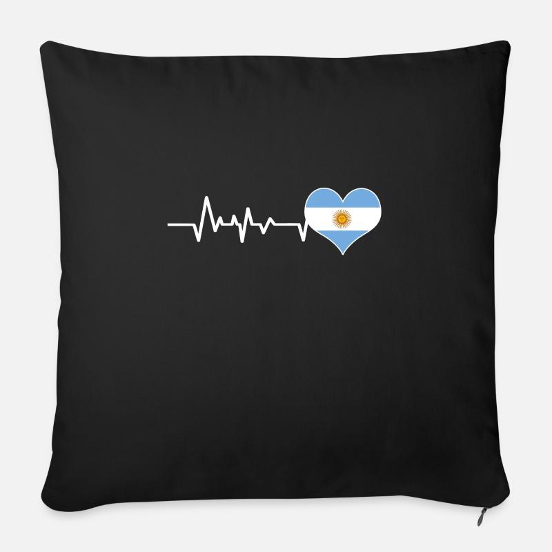 Argentinien - Sofakissenbezug 45 x 45 cm - Schwarz