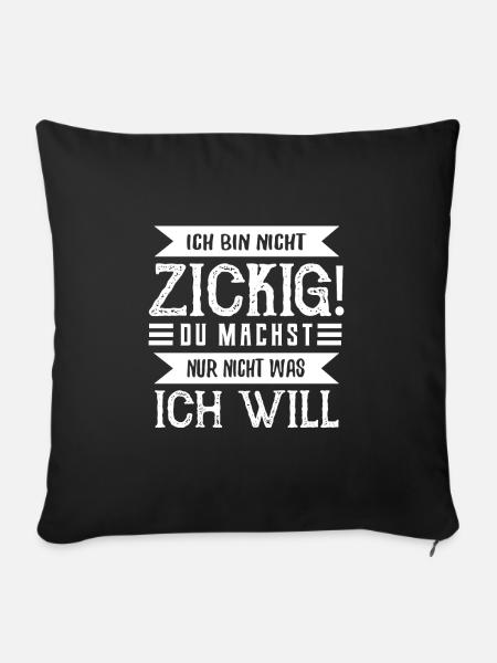 lustiger Spruch - Sofakissenbezug 45 x 45 cm - Schwarz