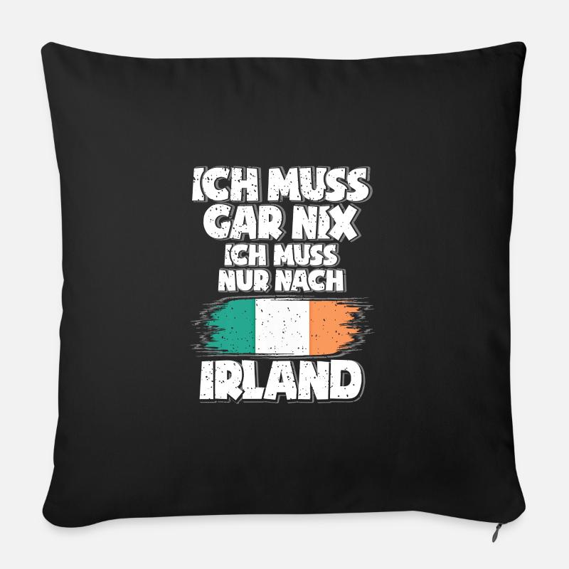 Irland - Sofakissenbezug 45 x 45 cm - Schwarz