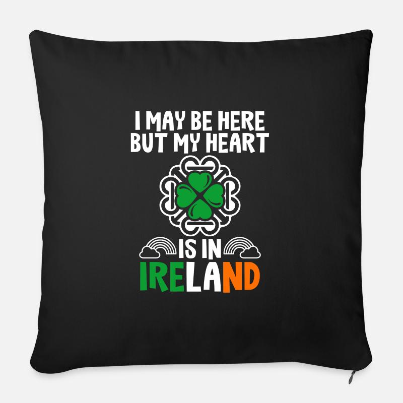 Irland - Sofakissenbezug 45 x 45 cm - Schwarz