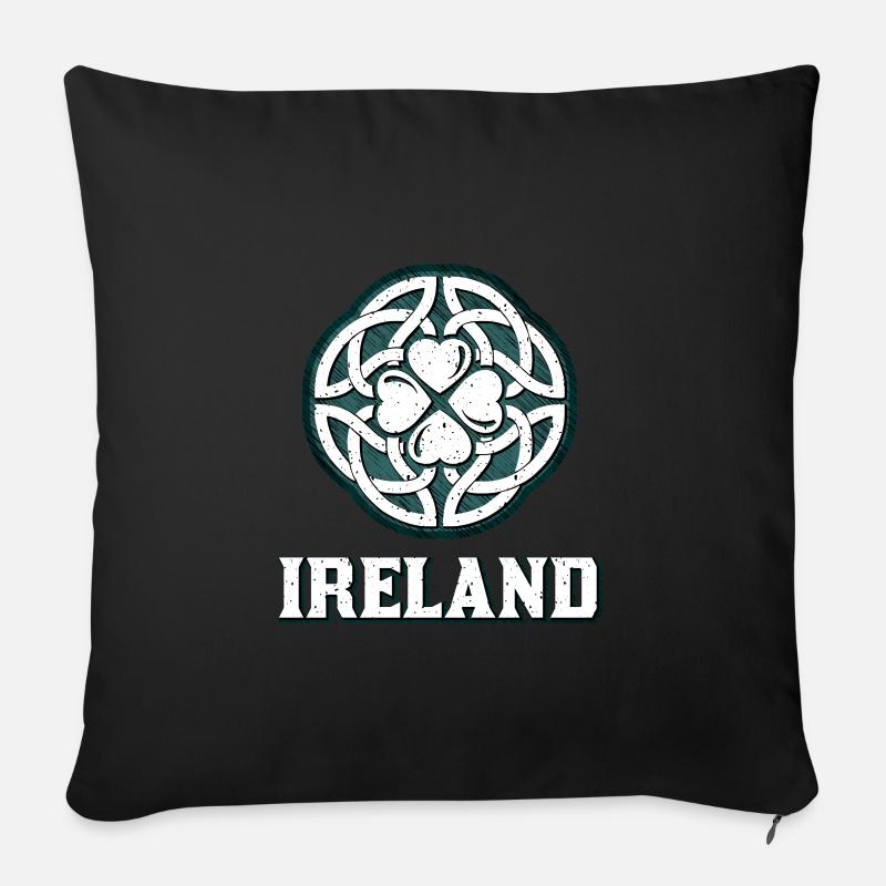 Irland - Sofakissenbezug 45 x 45 cm - Schwarz