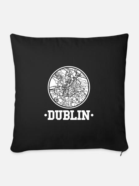 Irland - Sofakissenbezug 45 x 45 cm - Schwarz