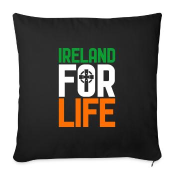Ireland - Sofa pillowcase 17,3'' x 17,3'' (45 x 45 cm) - black - Front