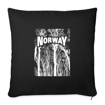 Norway - Sofa pillowcase 17,3'' x 17,3'' (45 x 45 cm) - black - Front
