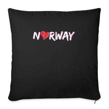 Norwegen - Sofakissenbezug 45 x 45 cm - Schwarz - Vorne