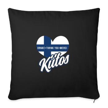 Finlande - Housse de coussin décorative 45 x 45 cm - noir - Devant