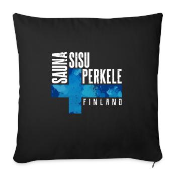 Finnland - Sofakissenbezug 45 x 45 cm - Schwarz - Vorne