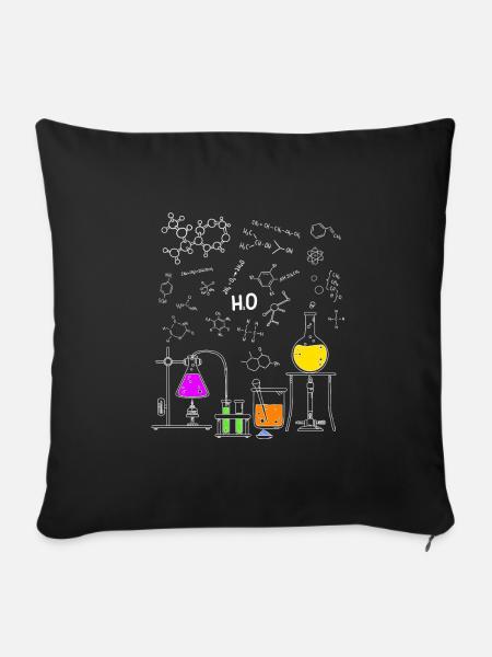 chemie - Sofakissenbezug 45 x 45 cm - Schwarz