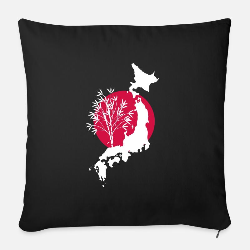 Japan - Sofakissenbezug 45 x 45 cm - Schwarz