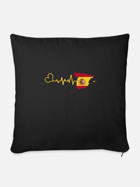 Spanien - Sofakissenbezug 45 x 45 cm - Schwarz