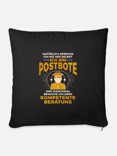 Postbote - Sofakissenbezug 45 x 45 cm - Schwarz