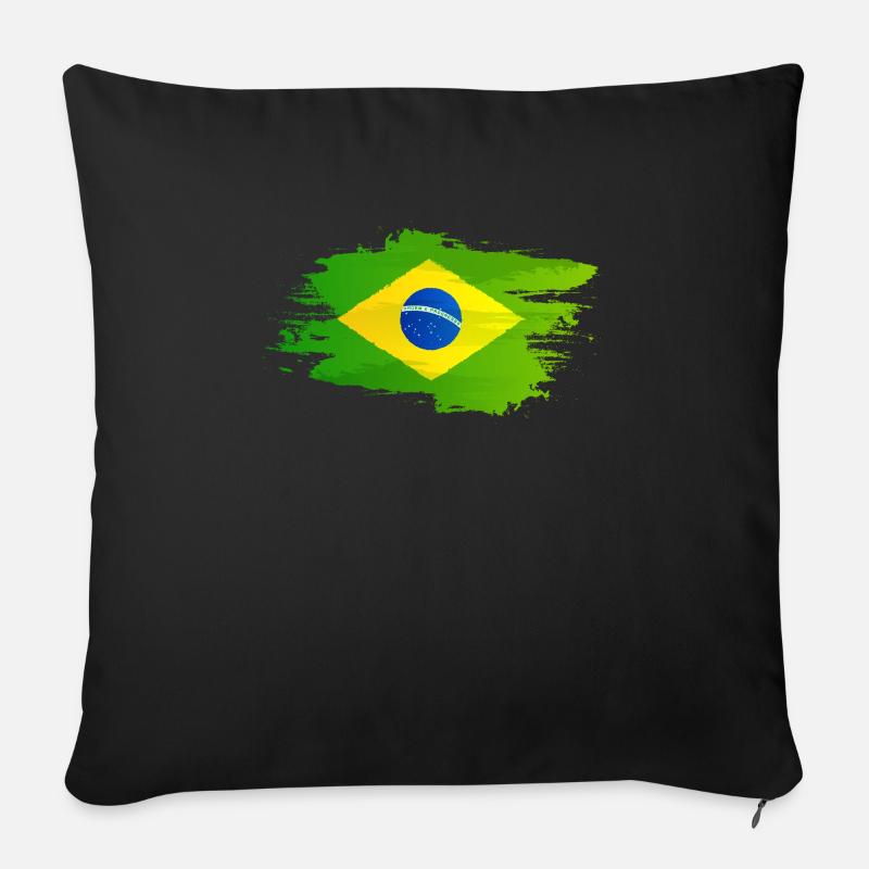 Brasilien - Sofakissenbezug 45 x 45 cm - Schwarz