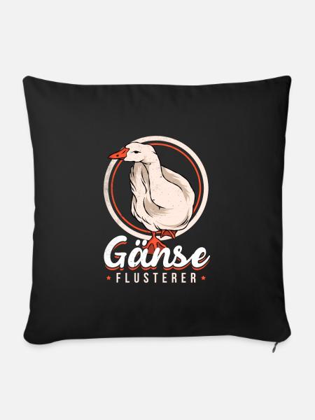 Gans - Sofakissenbezug 45 x 45 cm - Schwarz