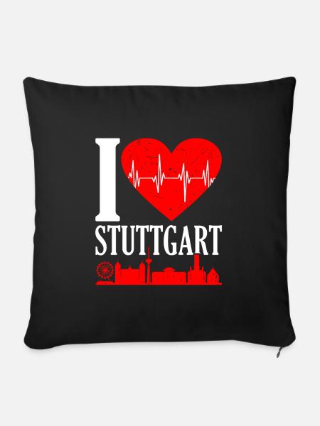 Stuttgart - Sofakissenbezug 45 x 45 cm - Schwarz