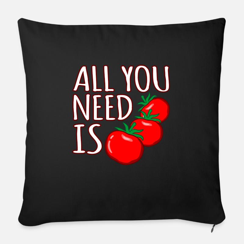 Tomate - Sofakissenbezug 45 x 45 cm - Schwarz